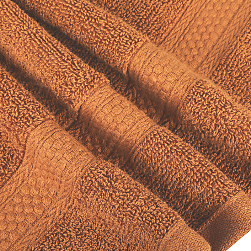 Navjoot - Ensemble de 6 serviettes de toilette de qualité supérieure ultra-absorbantes à séchage rapide Soft, Caramel brûlé