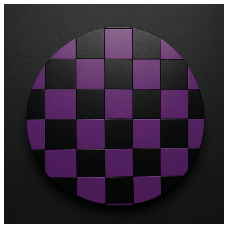 Couvertures mauves à carreaux noirs, 60in W x 80in H