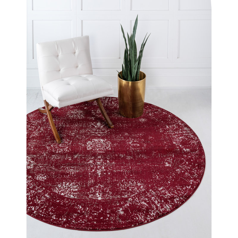 Floral Area Rug, Round 213cm