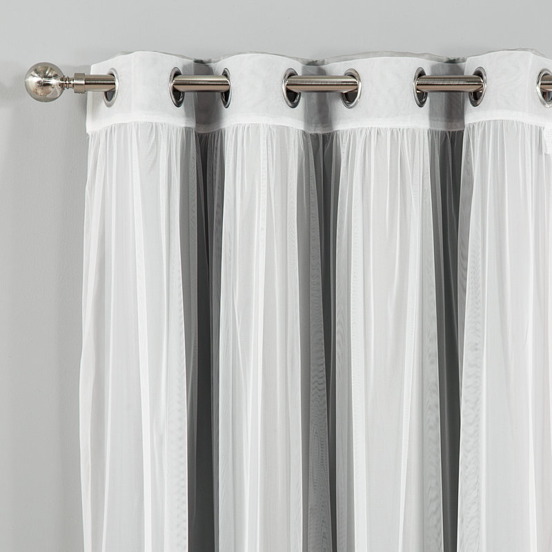Panneau coulissant en polyester Natascha, L 52 po x L 63 po, Gris