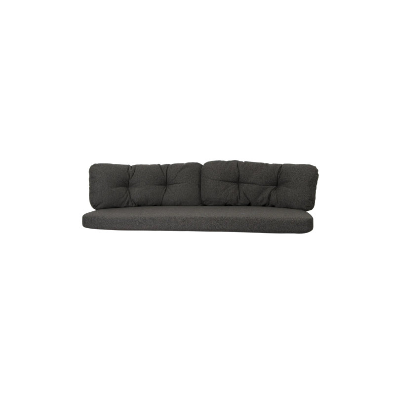 Ocean Large 3-Seater Sofa Cushion Set, Dark Gray