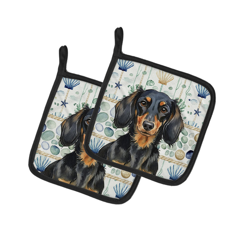 Paire de porte-casseroles en teckel