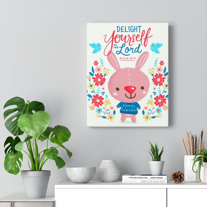 Delight Yourself Psalm 37:4 - Wrapped Canvas Print