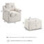 Fauteuil d'appoint pivotant et repose-pieds de rangement avec housses-934162770