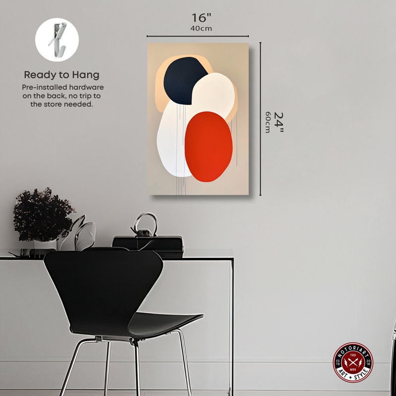 Art mural abstrait Matryoshka Doll par Notoriart, Toile tendue, H 24 po x l 16 po