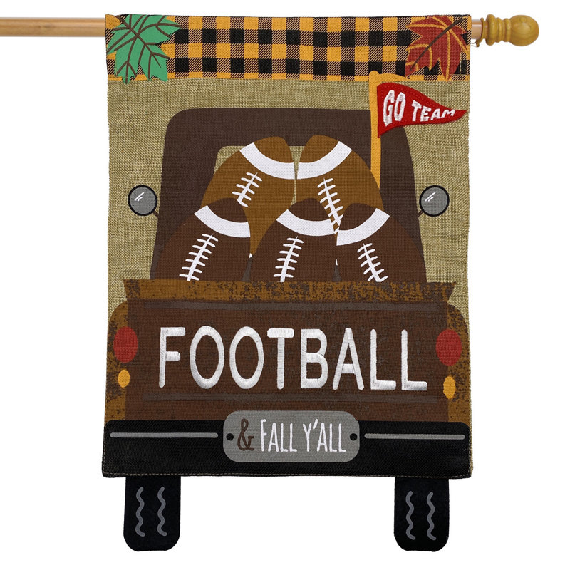 Drapeau de la maison de football en toile de jute