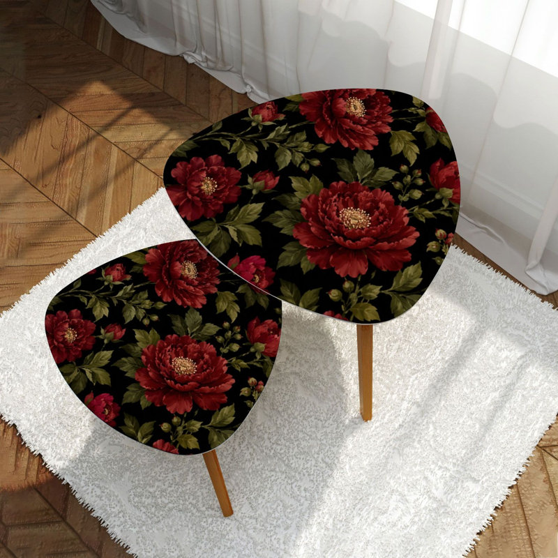 Ensemble de 2 tables basses gigognes Triangle