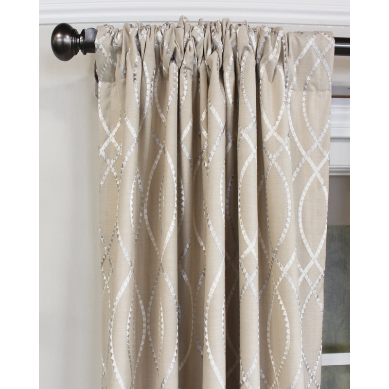 Fast Driver Cotton Blend Room Darkening Curtain Pair, 50" W x 84" L, Pearl