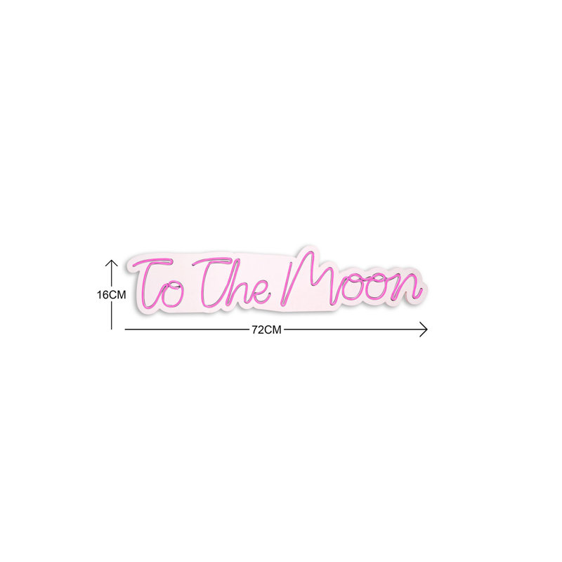 Flexible LED Neon Strip Lights, Pink, 63 x 28.3 x 0.8 inches | Waterproof IP67, 12V DC, 8W-10W/meter | PVC Foam Template, Built-in Wall Hanging System, Perfect for Home Decor & Party Lighting