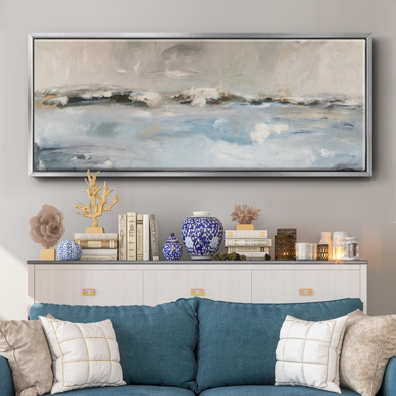 Surf Sans Turf- Framed Canvas, 12" H x 30" W
