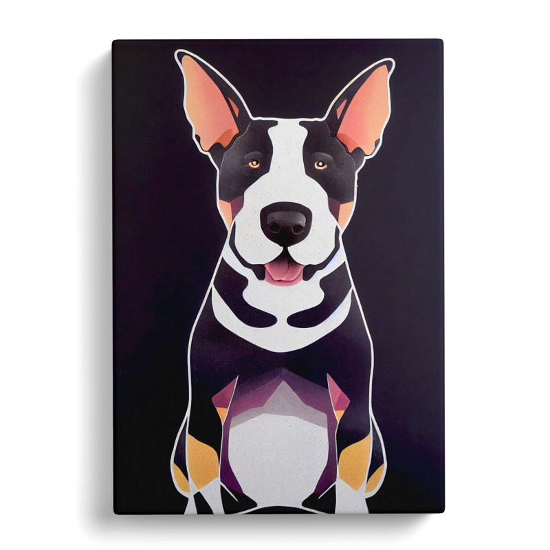Enosburg English Bull Terrier - Wrapped Canvas, 50cm H x 35cm W x 3cm D