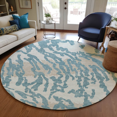  Malek Indoor/Outdoor Area Rug with Non-Slip Backing