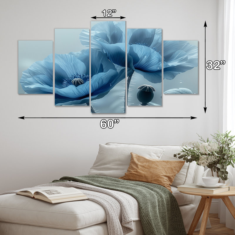 Hiran - Poppies Wall Decor Set