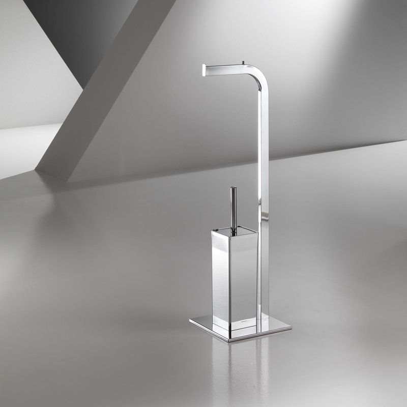 Beatrice Free Standing Toilet Roll and Brush Holder