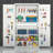 Silver Rectangular Multifunctional Tool Cabinet 47.2'' W Stainless Steel Combination Set