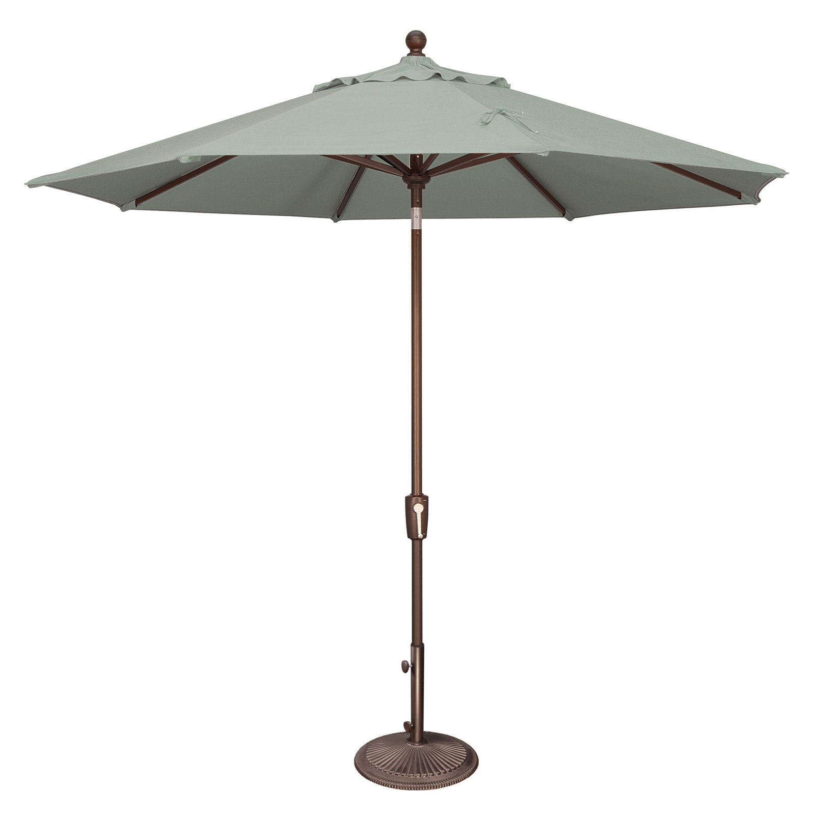 Launceston Market Umbrella, Bronze, Spa Sunbrella Acrylic, 101.7" H x 108" W x 108" D