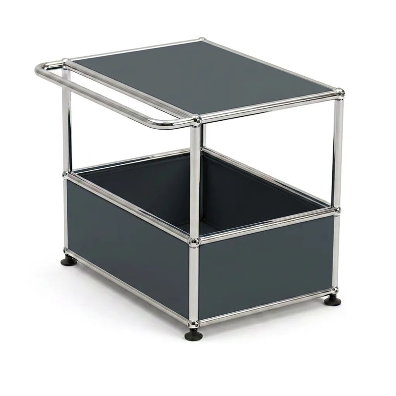 Modular Metal Office Storage Cabinets With Adjustable Shelves, Grey