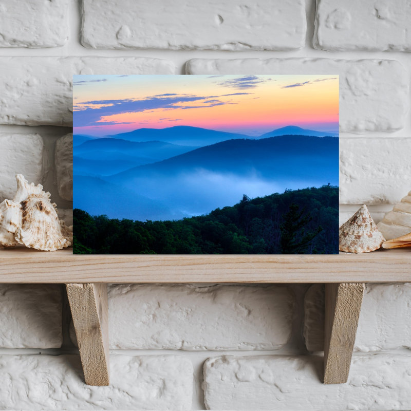 Sunrise In Blue Ridge Mountains Shenandoah National Park Virginia USA by Chris Murray - Wrapped Canvas Print