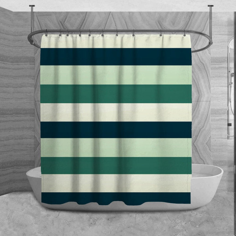 Striped Shower Curtain, 93" H x 70" W