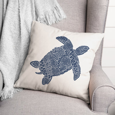  Housse et insert de coussin carré Sea Turtle