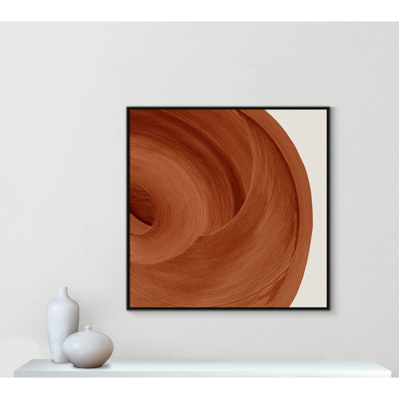 Thormond Affogato - Cadre flottant, reproduction d'art sur toile, Espresso, H 46,5 po x l 46,5 po x P 2 po