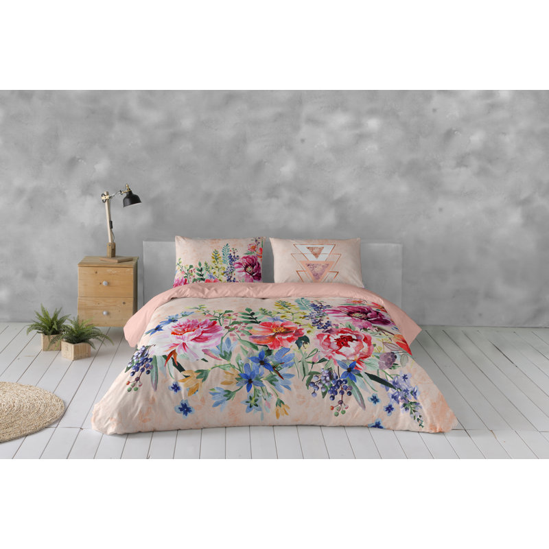 Chiba Queen 3pcs Cotton Duvet Cover Set (90"Wx92"L), Queen Duvet Cover + 2 Pillow Shams