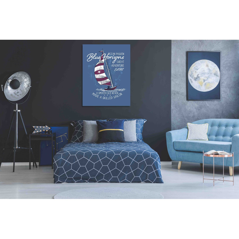 Blue Horizons - Wrapped Canvas Print, 31 cm H x 41 cm W