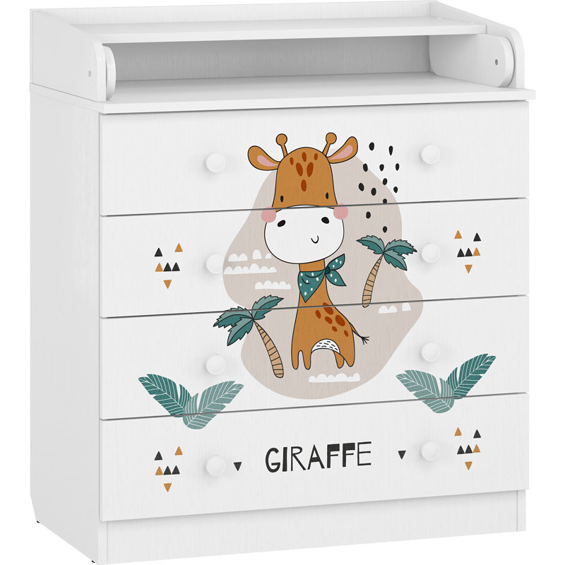 Changing dresser Model 800, white, Giraffe