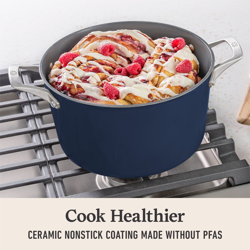 Calphalon  Premier Ceramic Nonstick 7-Qt. Dutch Oven with Lid, Midnight Blue