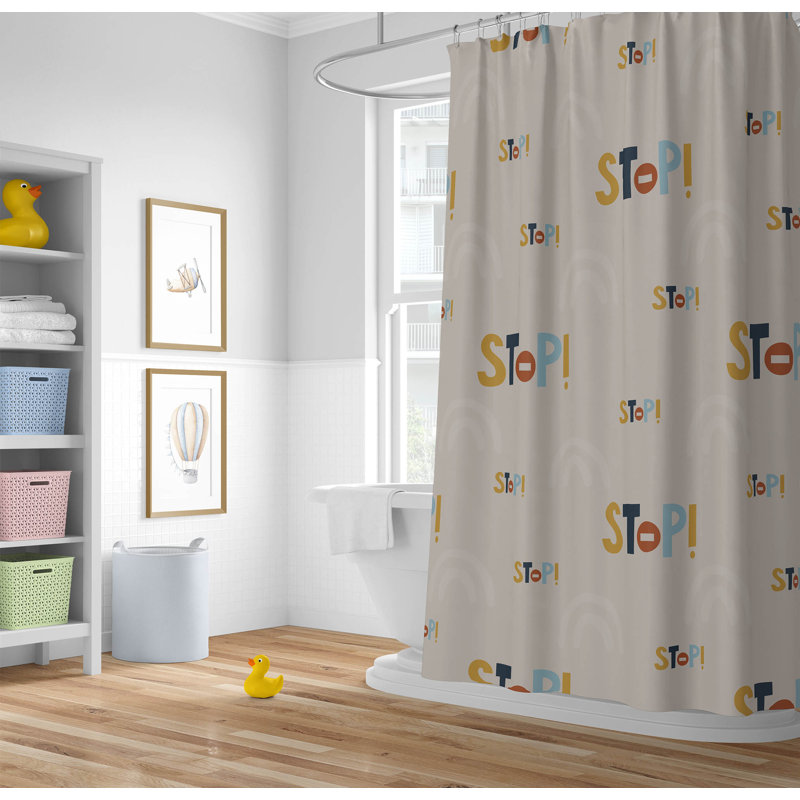 Stop Ultra-Thin Lightweight Shower Curtain, 74"H x 71"W, Taupe