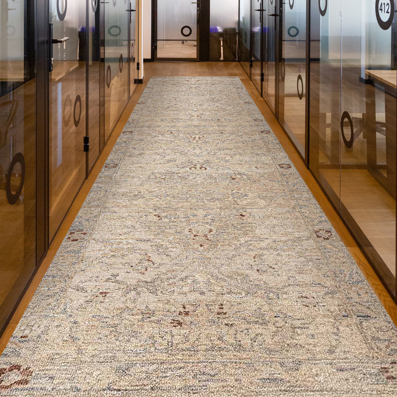 Handmade Silk and Wool Area Rug, Runner 2'6" x 10'