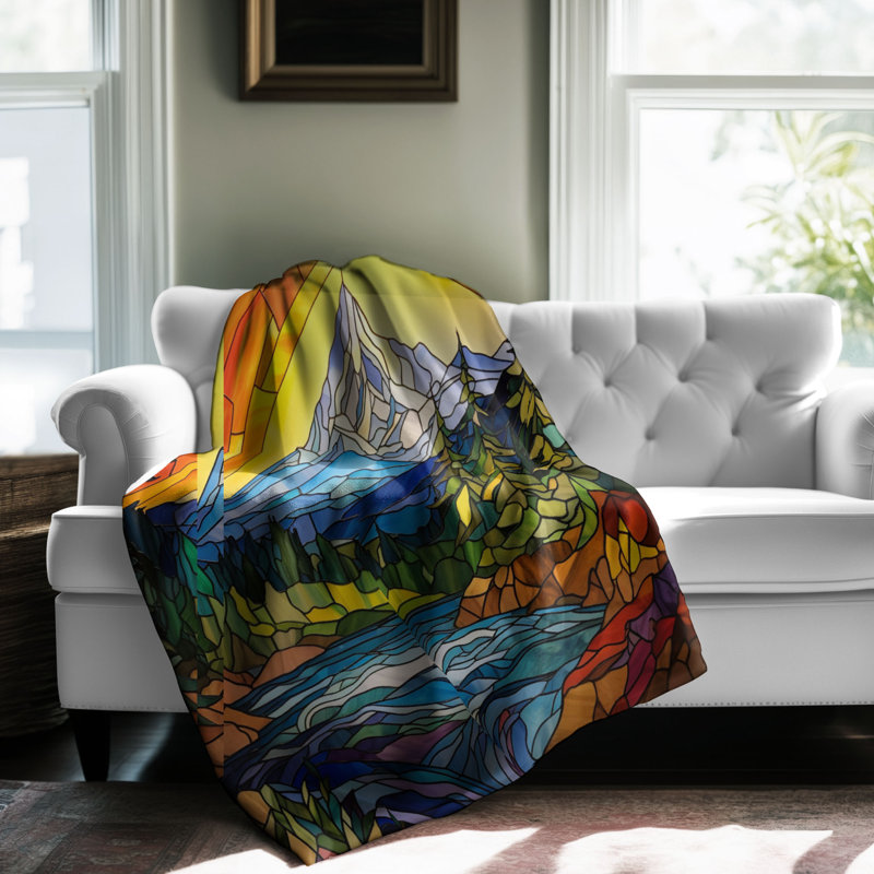 Glass Peaks - 1 pièce Sherpa Premium, Lit simple