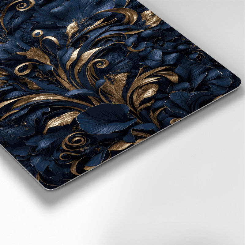 «Abstract Florals 2», art mural gris en métal, H 11 po x l 14 po