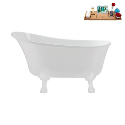 51.2'' x 25.6'' Freestanding Soaking Acrylic Bathtub