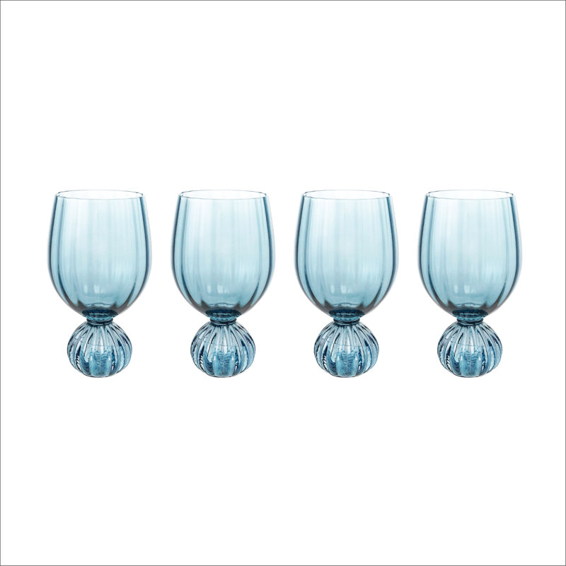 Verre à vin plissé