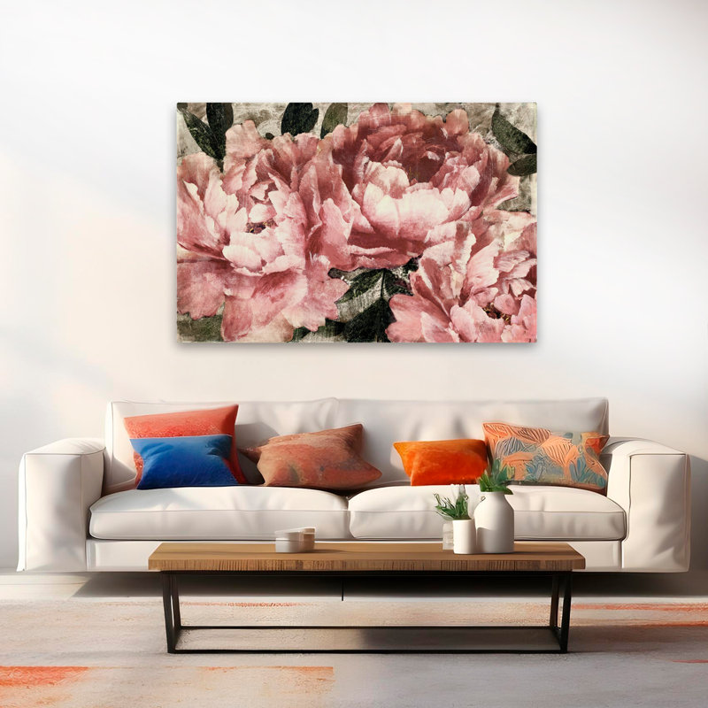 Plantes, fleurs, Adore I, art mural, H 40 po x l 60 po