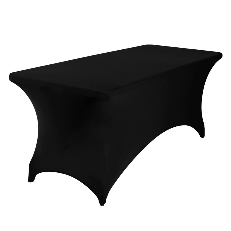 6ft Foldable Table + Black Table Cloth Set, Lightweight Utility Table For Events, Bbqs, Craft Shows, And More
