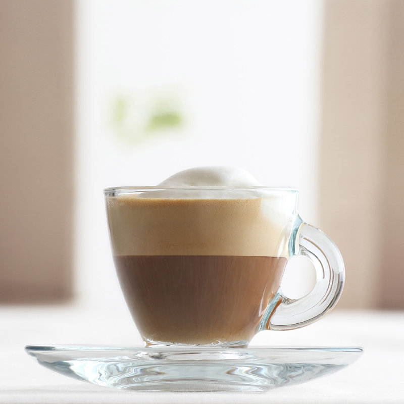 Ensemble de verres et de soucoupes à espresso LAV 12 pièces, tasses à espresso transparentes de 3,25 oz