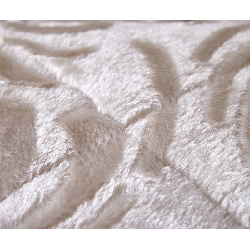 Solid Colour Duvet Cover Set with Pillowcases, Kingsize, Beige