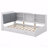 Twin Wood Platform Bed Frame, Storage Headboard, Shelves, 2 Drawers-550000551