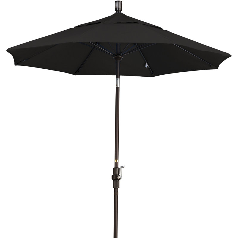 Parasol de marché 7 pi 6 po Sun Master Series, Tissu performance noir
