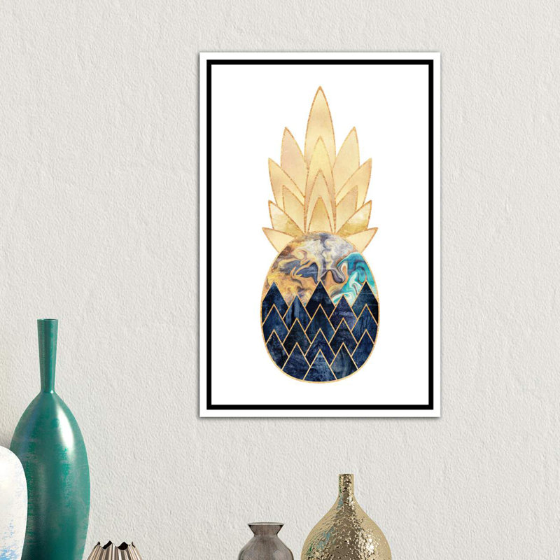 « précieux ananas i » par elisabeth fredriksson-print, Toile blanche encadrée, H 26 po x l 18 po x 1,5 po