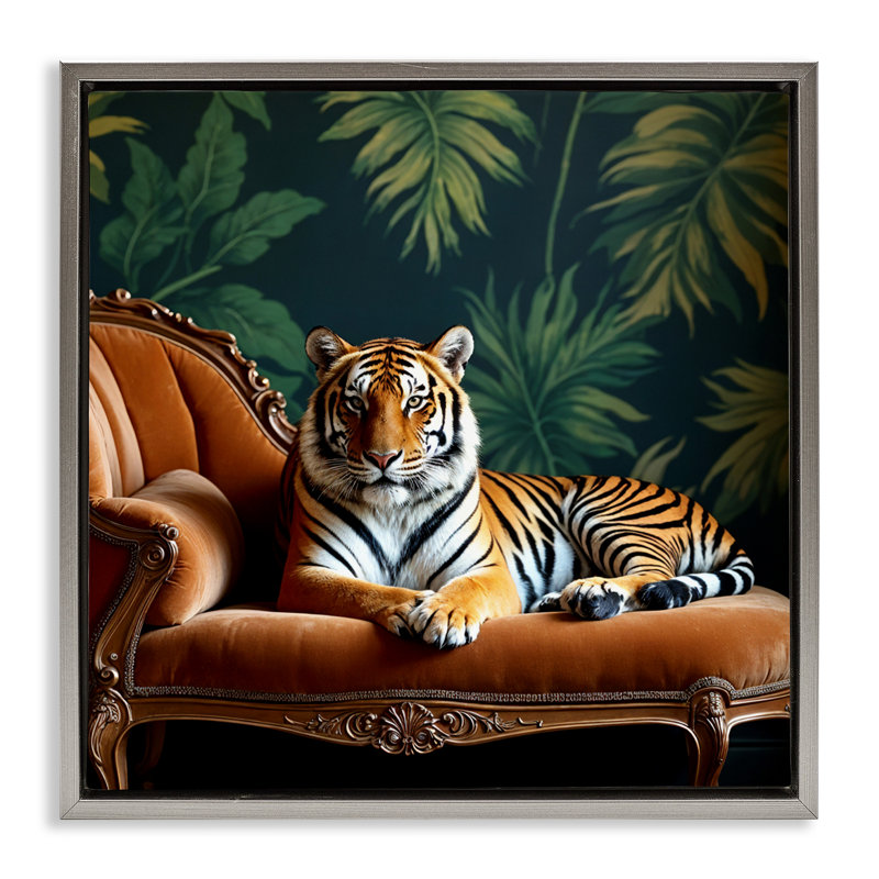 Chaise longue flottante Tiger, Cadre flottant gris lustré, H 18 po x l 18 po