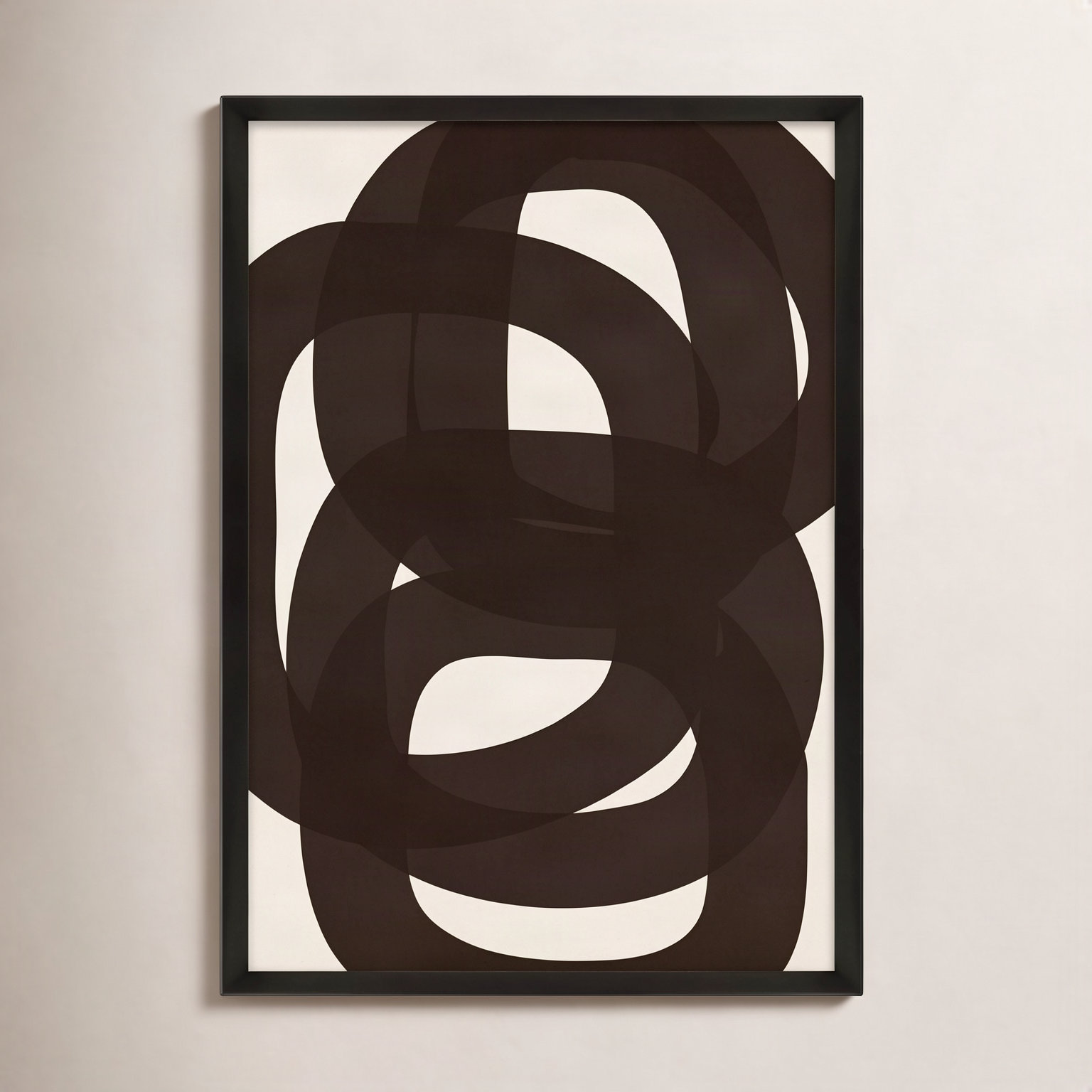 Denyer "Circular Harmony" Print, 20" H x 14" W x 1.25" D, Black Framed Paper