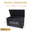 Boîte de rangement pour l'extérieur de 260 gallons, résine imperméable, noire, 69,7 x 32,3 x 32,7 pouces, contenant verrouillable avec charnières hydrauliques
