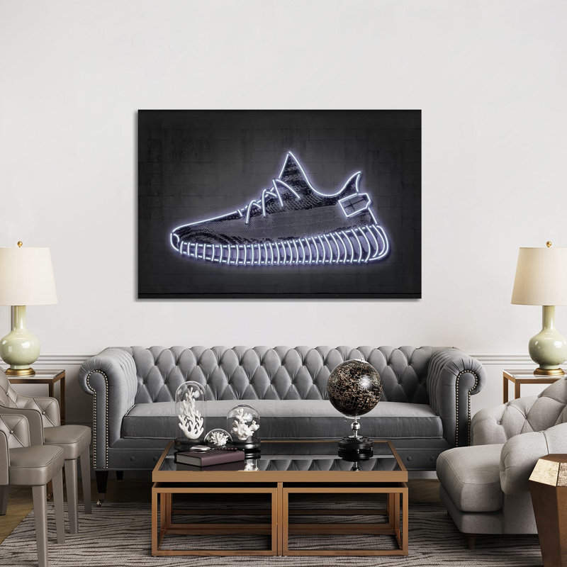 « Sneaker Y » par octave Mielu-impression d’art graphique, Pas de tapis, Toile tendue, H 40 po x l 60 po x 1,5 po