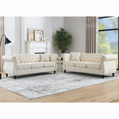 3-Seater + 3-Seater Combination Sofa. Velvet(W834S00062)