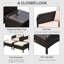 Ensemble de conversation pour patio 5 pièces en rotin et osier avec 2 chaises rembourrées, 2 repose-pieds et table basse en verre trempé, brun / beige-1385118110-1385118098