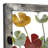 Metal Floral Multi Colored Wall Decor with Black Frame Set