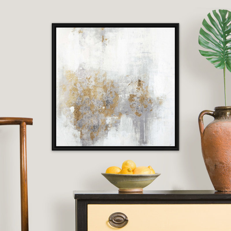 «Cali Gold III» par Joshua Schicker, reproduction sur toile, Cadre flottant noir, H 26 po x l 26 po x P 1,75 po